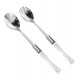 Jogo 2 Peças Para Salada 23,2cm De Aço Inox Com Cabo De Acrílico